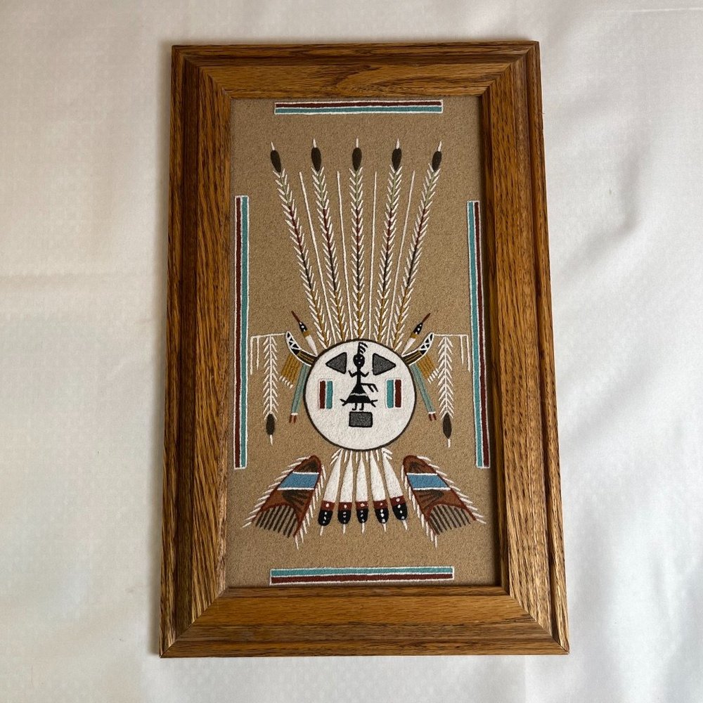 Navajo "Sun Creation" Sand Painting Art